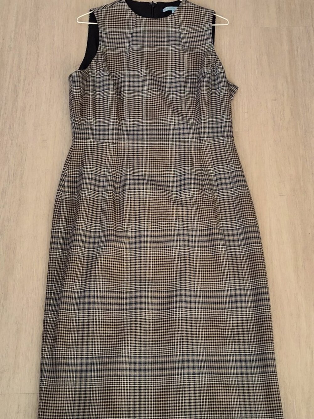 Antonio Milani, Cocktail Midi Sheath Dress, Plaid, Size 6